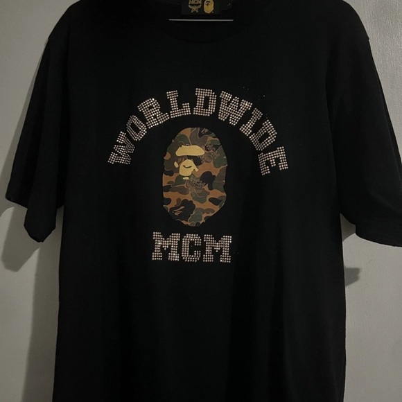 MCM Black and Gold Graphic Tee - Picture 6 of 7